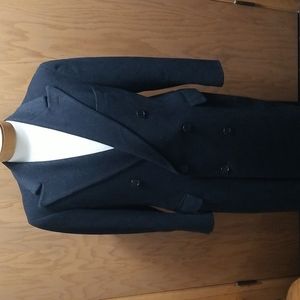 VTG Polo University Club By Ralph Lauren Charcoal Gray Double Breasted Overcoat